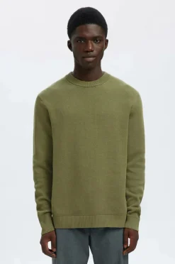 Selected HOMME Trøje Slhdane LS Knit Structure Crew Neck^ Trøjer