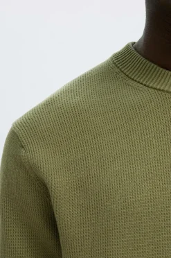 Selected HOMME Trøje Slhdane LS Knit Structure Crew Neck^ Trøjer