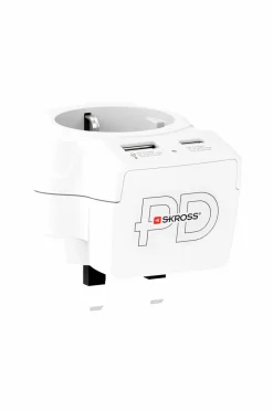 SKROSS Rejseadapter USB-A/USB-C 20W^ Mobiltelefoner, Tablets & Tilbehør