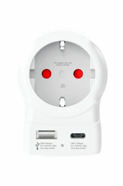 Clearance Rejseadapter USB-A/USB-C 20W Mobiltelefoner, Tablets & Tilbehør