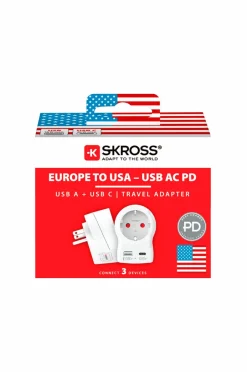Clearance Rejseadapter USB-A/USB-C 20W Mobiltelefoner, Tablets & Tilbehør
