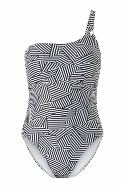 Speedo Badedragt Shaping Printed Asymmetric 1 Piece^Dame Badetøj|Badetøj