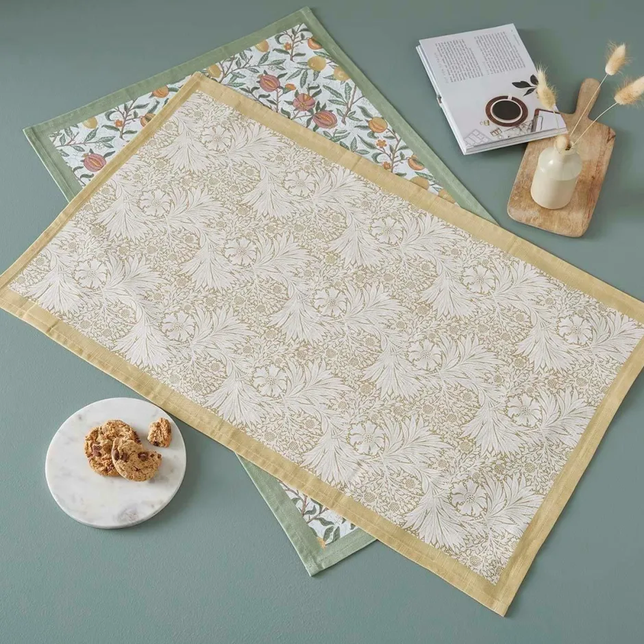 Outlet Viskestykker Morris & Co Fruits & Marigold Sæt med 2 stk. Køkkentekstiler