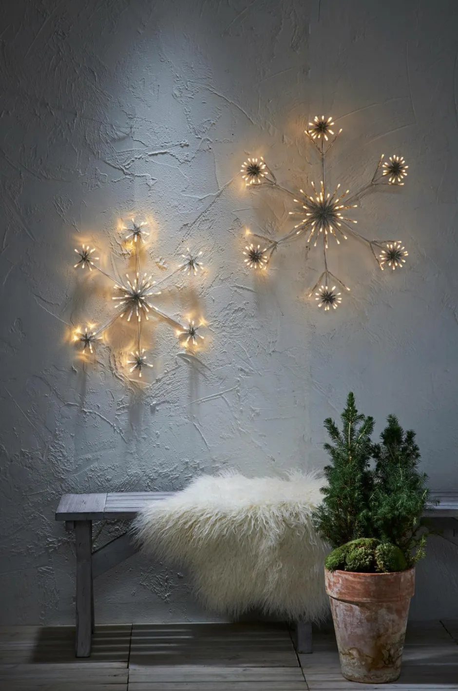 Clearance Siluet Flower Snowflake 50cm Lyskæder