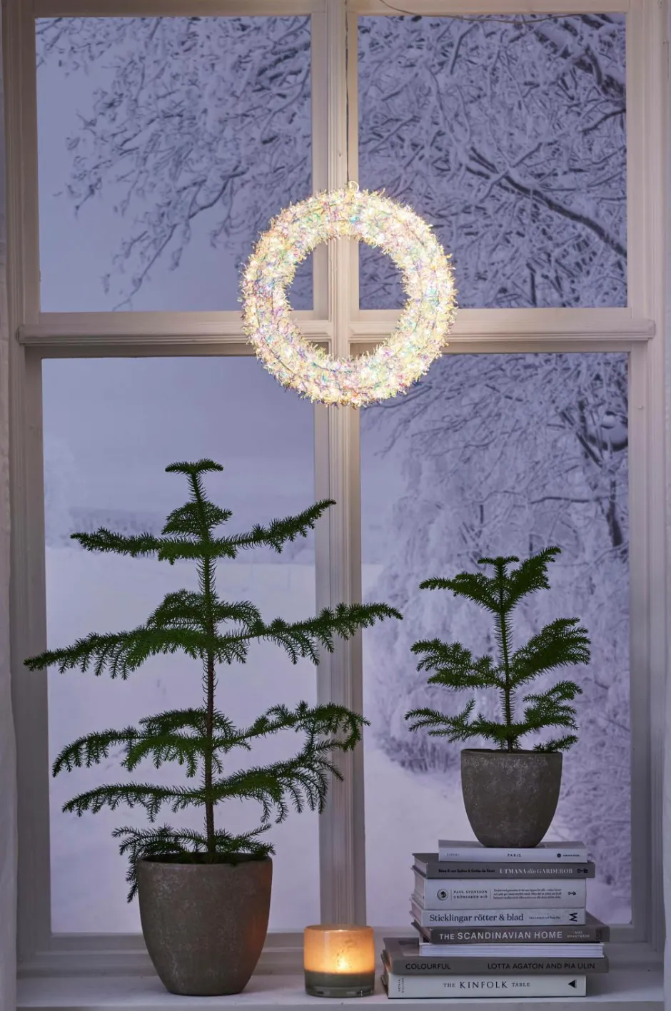 Online Udendørs krans Magic 30cm Udendørsbelysning|Julebelysning