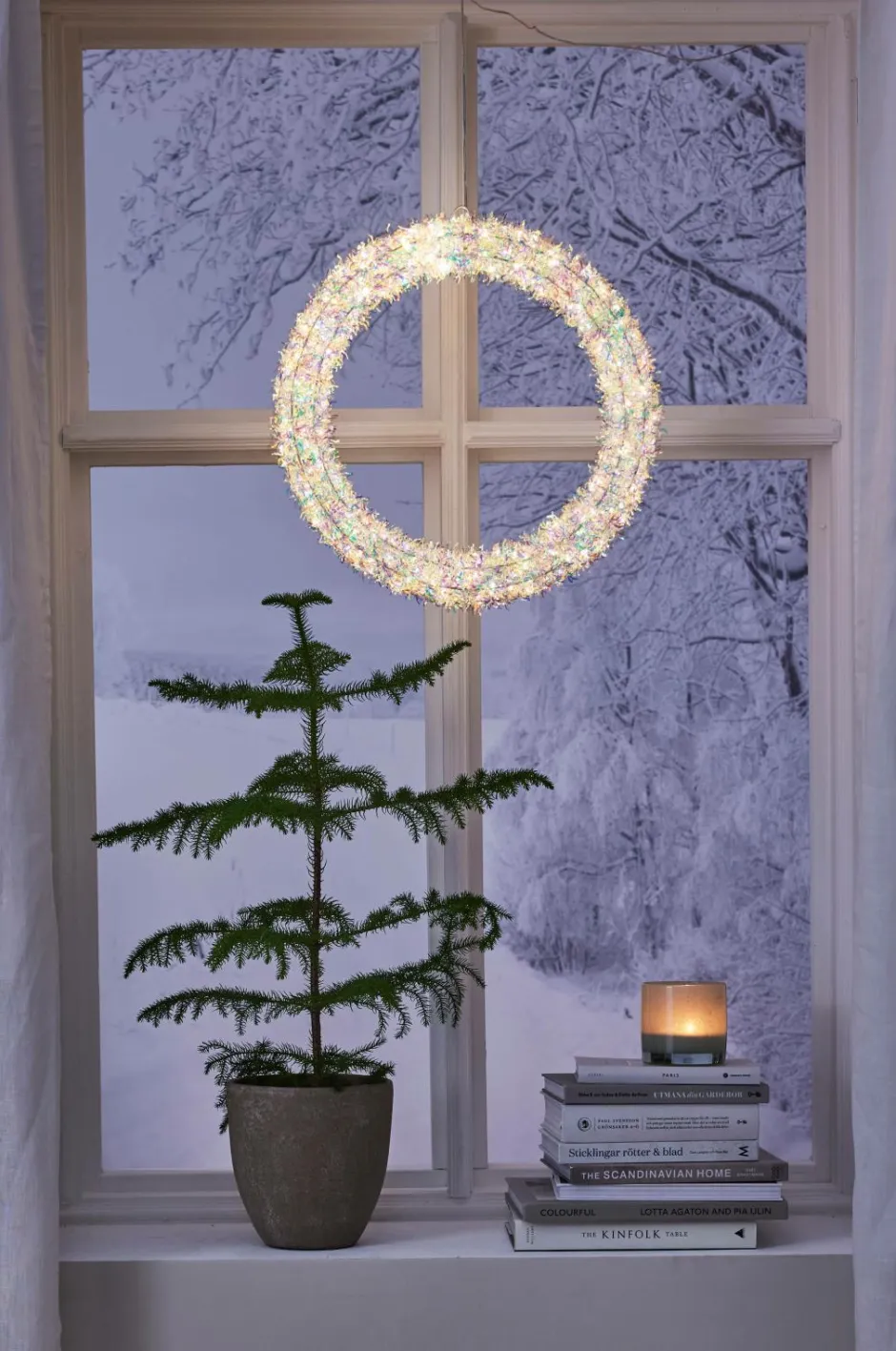 Online Udendørs krans Magic 45cm Julebelysning