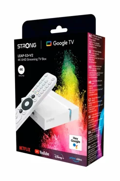 Hot TV-box 4K WiFi/LAN Google TV LEAP-S3+V2 Tv, Lyd & Det Smarte Hjem