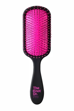 The Knot Dr. The Pro Paddle Brush Black Rubberised^ Hårbørster