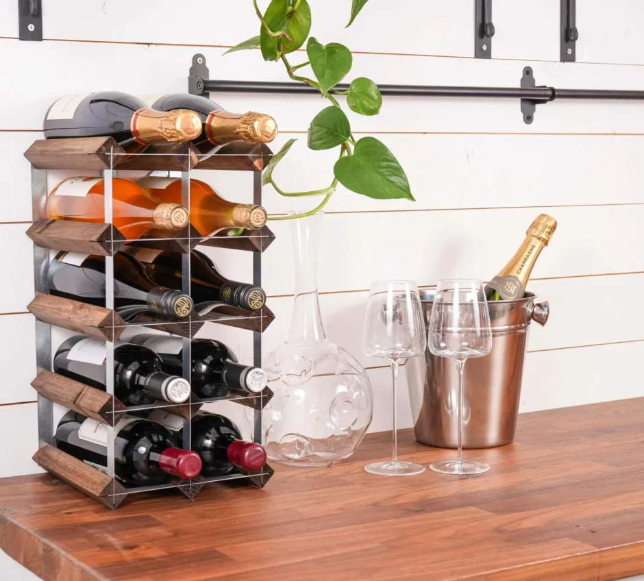 Outlet Vinreol 12 flasker samlet Småopbevaring