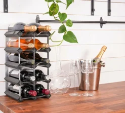 The Swedish Wine Rack Factory Vinreol 12 flasker samlet^ Småopbevaring
