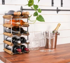 Vinreol 12 flasker samlet Småopbevaring