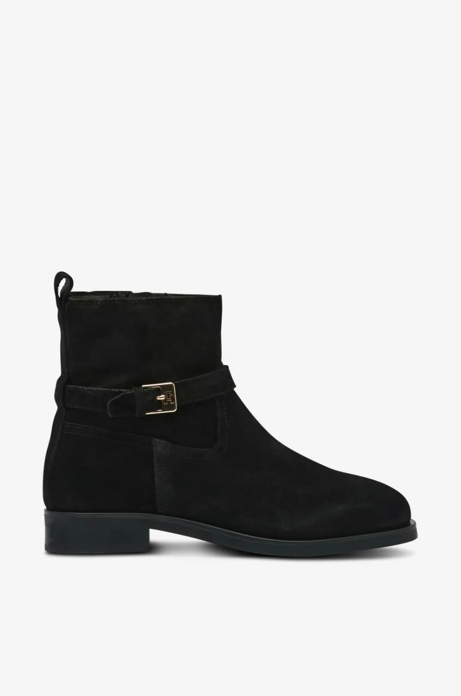 Tommy Hilfiger Boots TH Buckle Riding Suede Bootie^Dame Boots & Snørestøvler