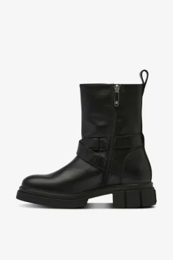 Tommy Hilfiger Boots Biker Leather^Dame Boots & Snørestøvler