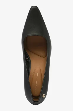 Tommy Hilfiger Højhælet sko TH Logo Leather Pump Slanted HL^Dame Højhælede Sko