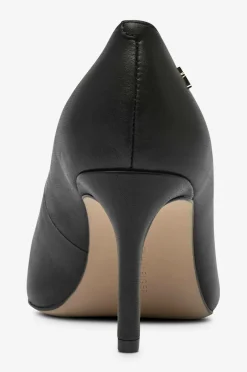 Tommy Hilfiger Højhælet sko TH Logo Leather Pump Slanted HL^Dame Højhælede Sko