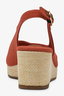 Clearance Sandal med hæl Flag Mid Wedge Espad Slingback Dame Sandaler & Sandaler Med Hæl