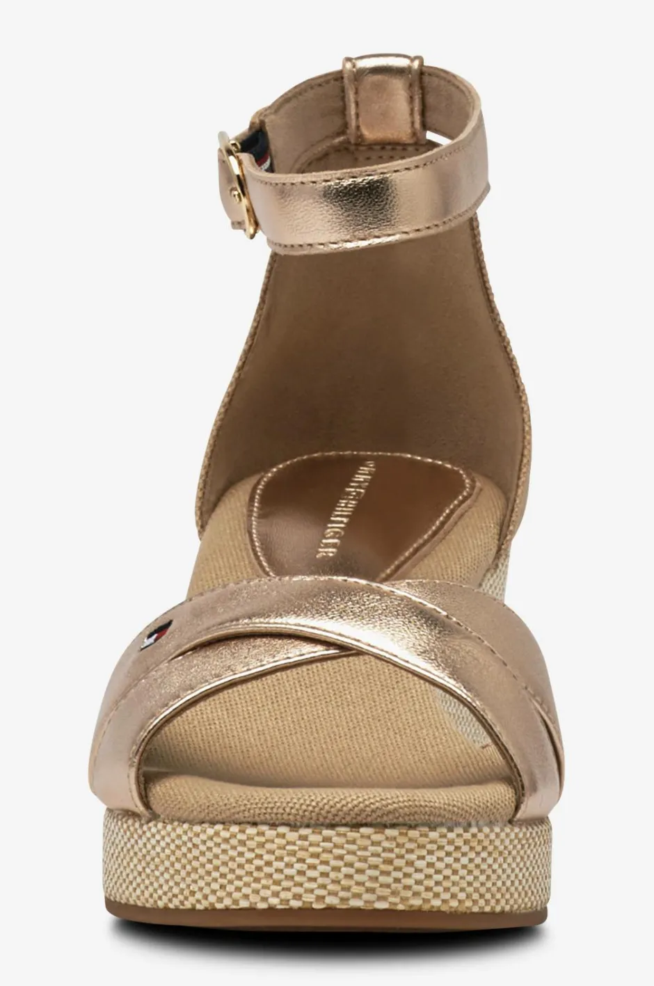 Online Sandaler med hæl Flag Metallic Mid Wedge Espad Dame Højhælede Sko