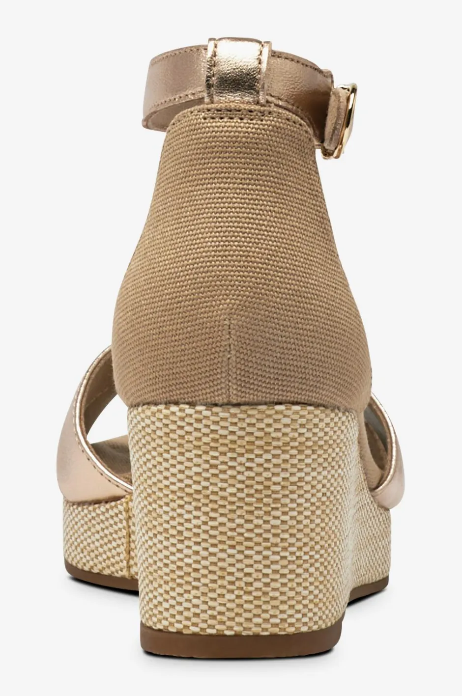 Online Sandaler med hæl Flag Metallic Mid Wedge Espad Dame Højhælede Sko