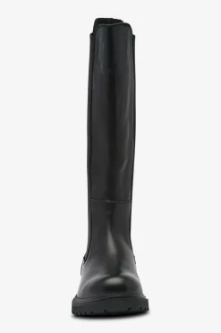 Tommy Hilfiger Støvler TH Lthr Cleated Long Boot^Dame Støvler