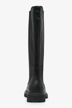 Tommy Hilfiger Støvler TH Lthr Cleated Long Boot^Dame Støvler