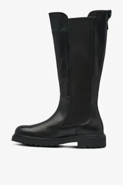 Tommy Hilfiger Støvler TH Lthr Cleated Long Boot^Dame Støvler