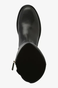 Tommy Hilfiger Støvler TH Logo Leather Long Boot^Dame Støvler