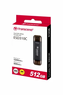 Transcend SSD Portable ESD310C - 512 GB^ Computertilbehør
