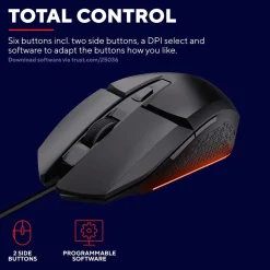 Computermus GXT 109 Felox Illuminated Gaming Mouse Computertilbehør