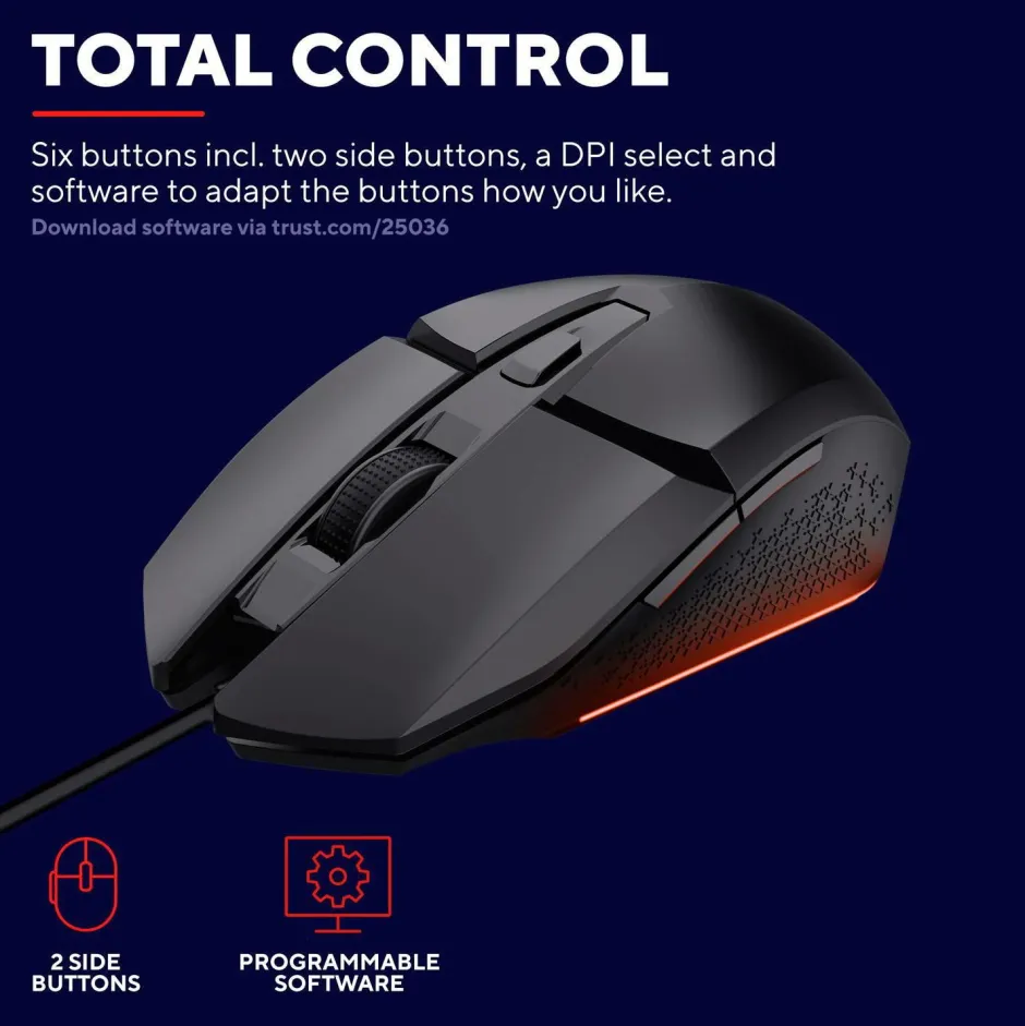 Computermus GXT 109 Felox Illuminated Gaming Mouse Computertilbehør