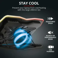 Trust GXT 1126 Aura Laptop Cooling Stand^ Tasker