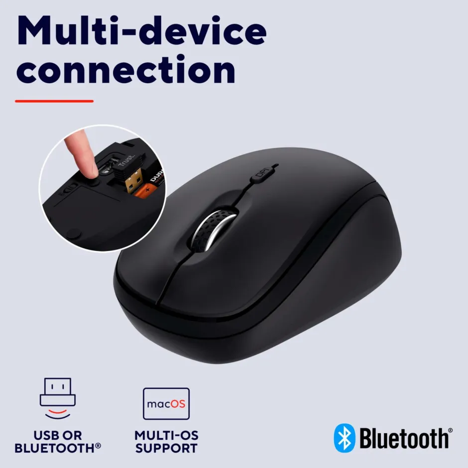 Discount Trådløs mus Yvi+ Bluetooth / 2,4 Ghz Computertilbehør