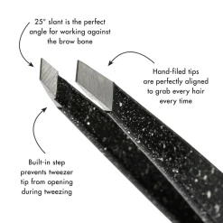 Tweezerman Slant Tweezer Sparkling Black Anniversary Retail^ Makeup-Tilbehør