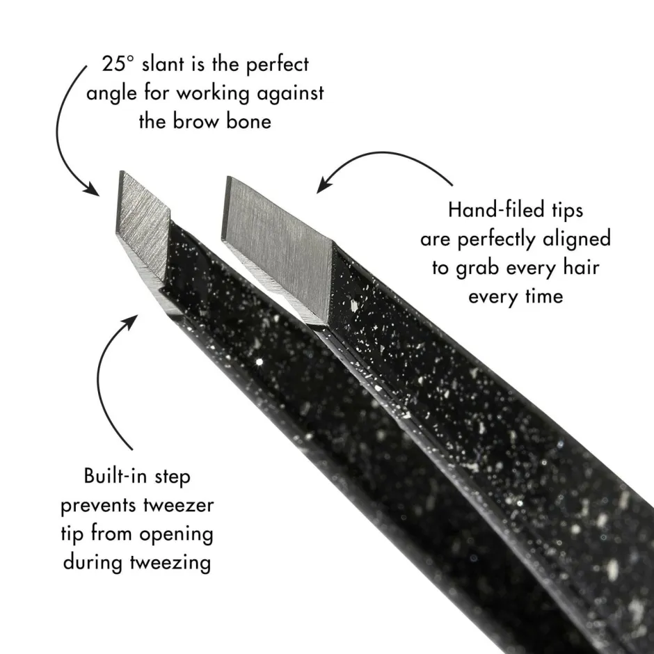 Tweezerman Slant Tweezer Sparkling Black Anniversary Retail^ Makeup-Tilbehør