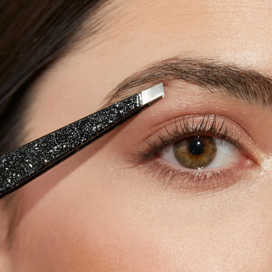 Tweezerman Slant Tweezer Sparkling Black Anniversary Retail^ Makeup-Tilbehør