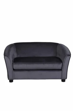 Venture Home Måna Kids Sofa - Black / Dark Grey Velvet^Børn Børnemøbler