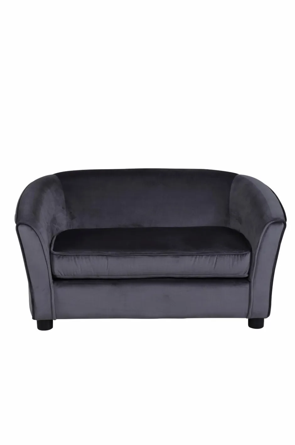 Venture Home Måna Kids Sofa - Black / Dark Grey Velvet^Børn Børnemøbler
