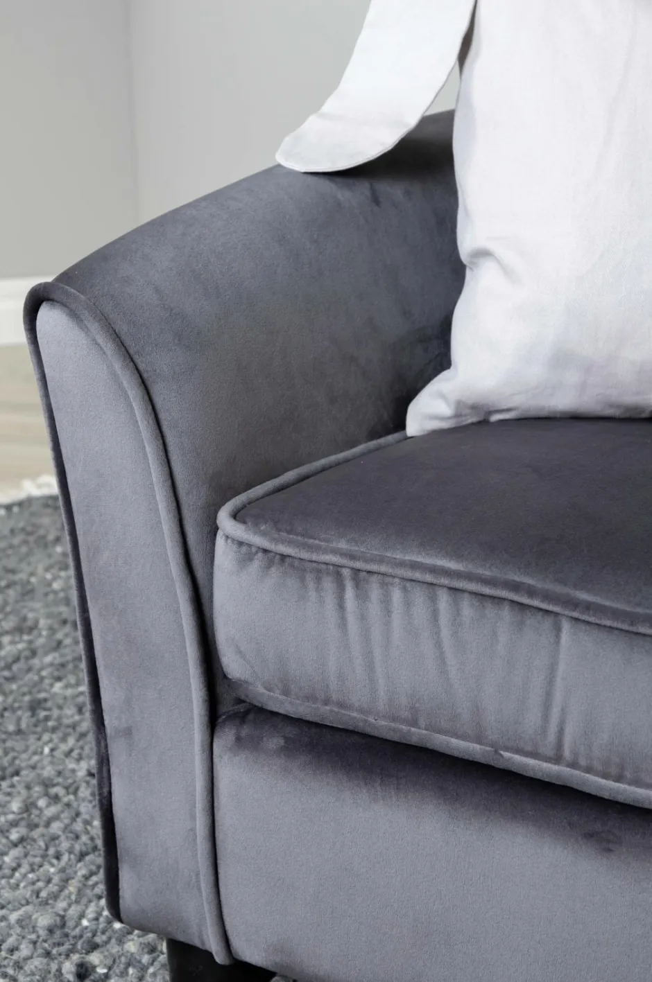Venture Home Måna Kids Sofa - Black / Dark Grey Velvet^Børn Børnemøbler
