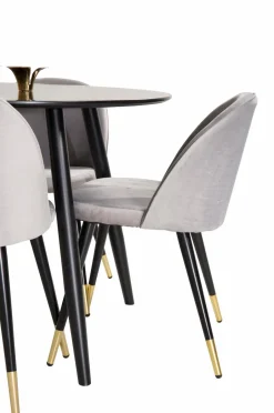 Sale Spisebordssæt Plaza med 4 stole Velvet Spisegrupper