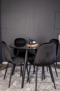Discount Spisebordssæt Plaza med 4 stole Polar Spisegrupper