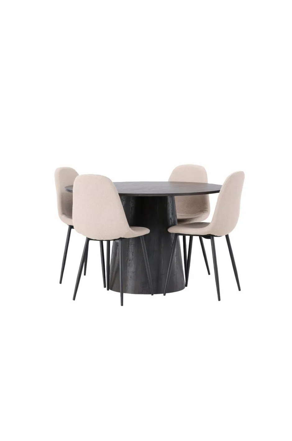 Discount Spisegruppe Lanzo med 4 stole Polar Spisegrupper