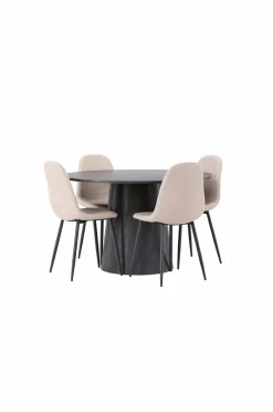 Discount Spisegruppe Lanzo med 4 stole Polar Spisegrupper