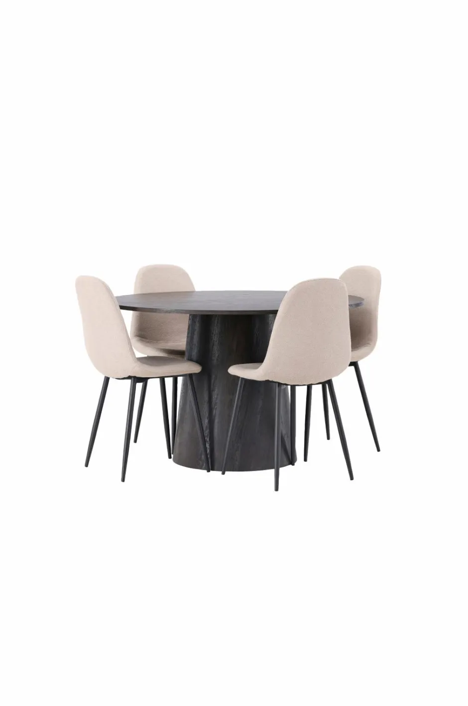Discount Spisegruppe Lanzo med 4 stole Polar Spisegrupper