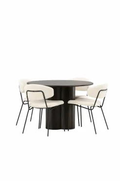 Venture Home Spisegruppe Olivia med 4 stole Chico^ Spisegrupper