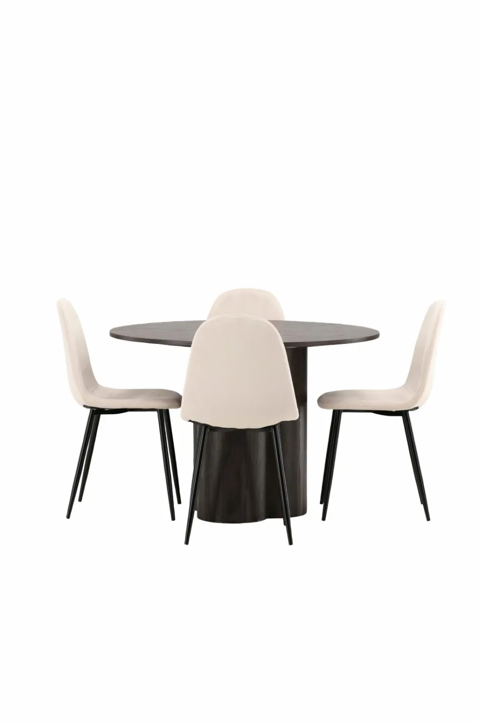 Online Spisegruppe Olivia med 4 stole Polar Spisegrupper