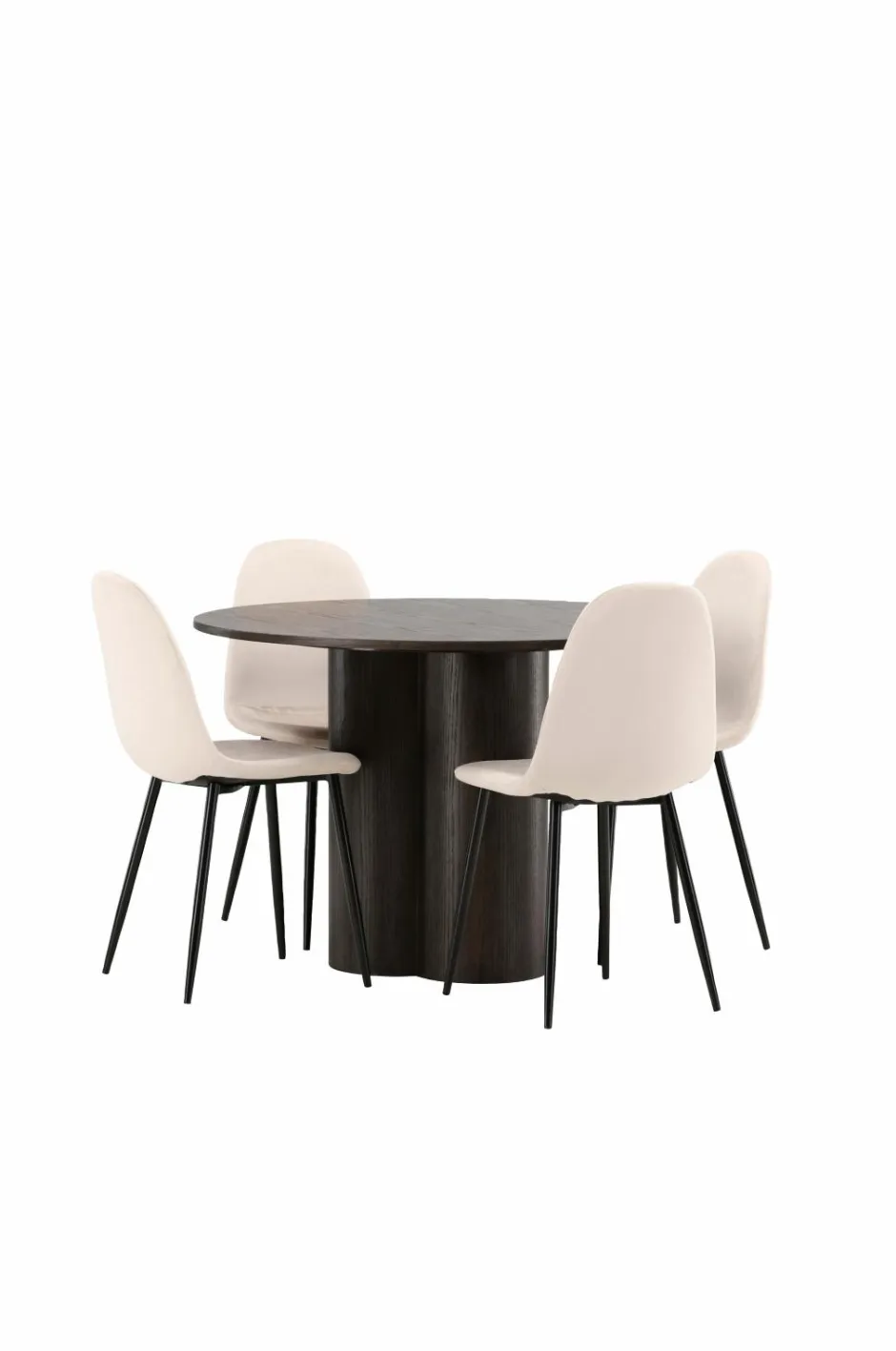 Online Spisegruppe Olivia med 4 stole Polar Spisegrupper