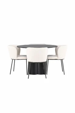 Discount Spisegruppe Olivia med 4 stole Edina Spisegrupper