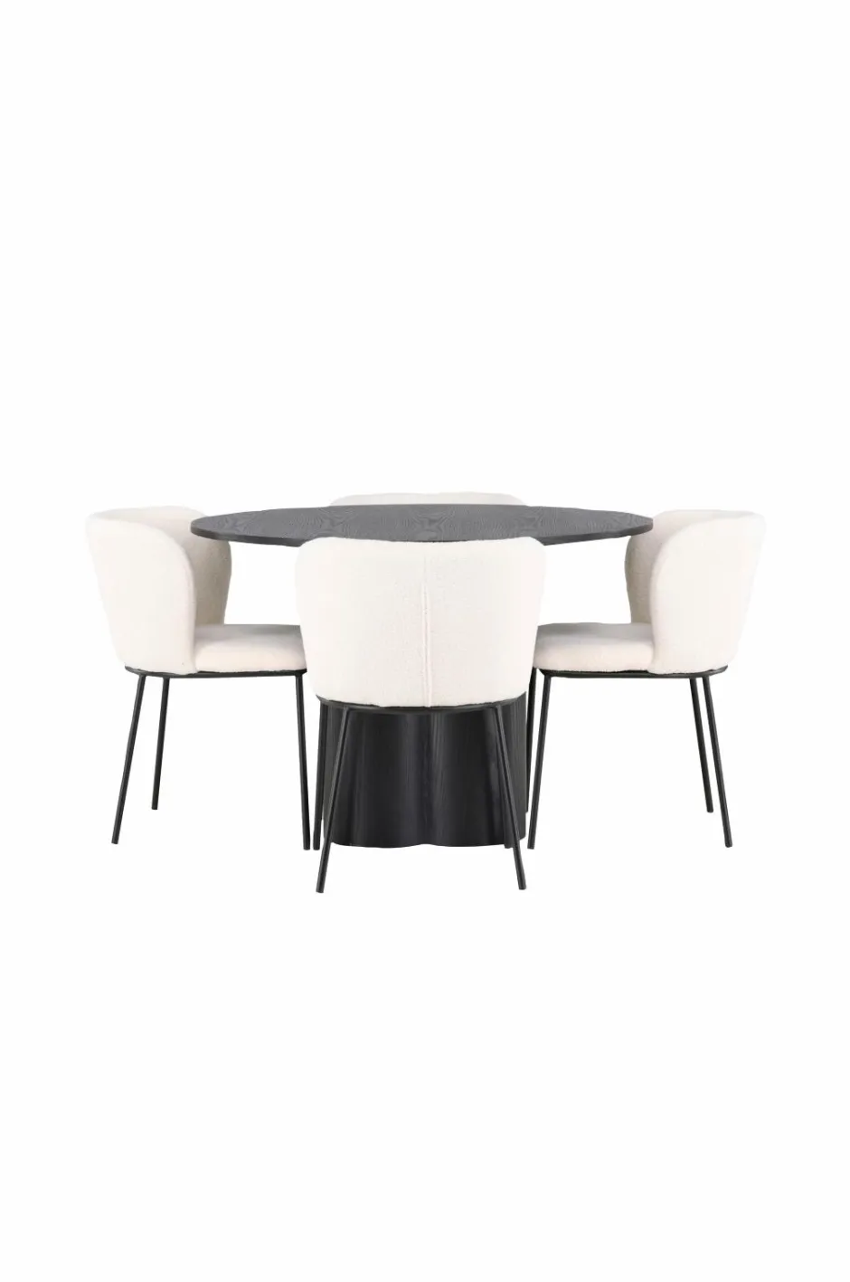Discount Spisegruppe Olivia med 4 stole Edina Spisegrupper