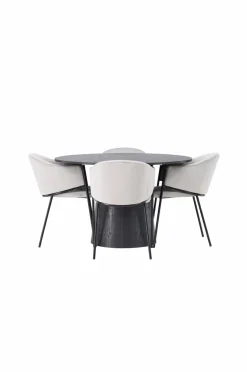 Best Spisegruppe Lanzo med 4 stole Evelina Spisegrupper