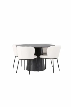 New Spisegruppe Lanzo med 4 stole Edina Spisegrupper