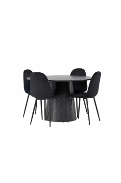 Spisegruppe Lanzo med 4 stole Polar Spisegrupper